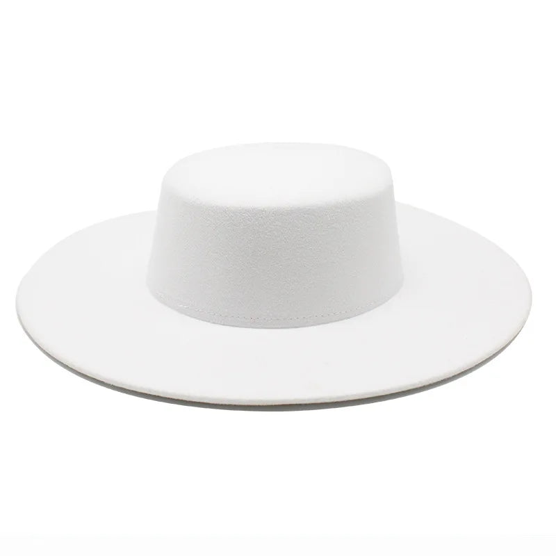 Ull Fedora Filthatt med Bred Brem