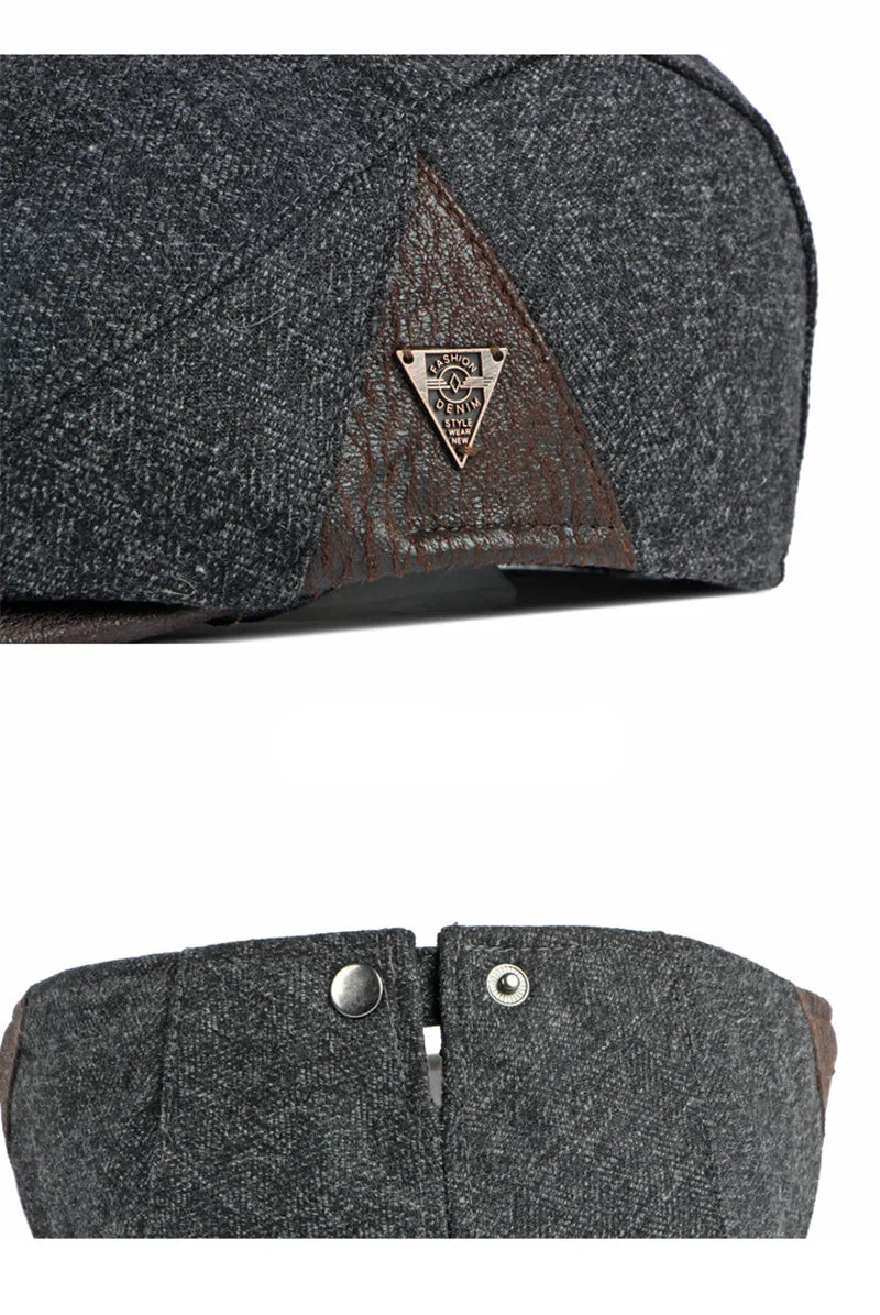 Fiskebeinsmønstret Newsboy Flatcap