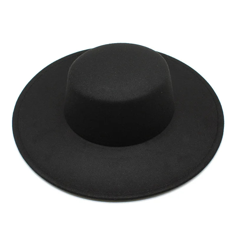 Ull Fedora Filthatt med Bred Brem