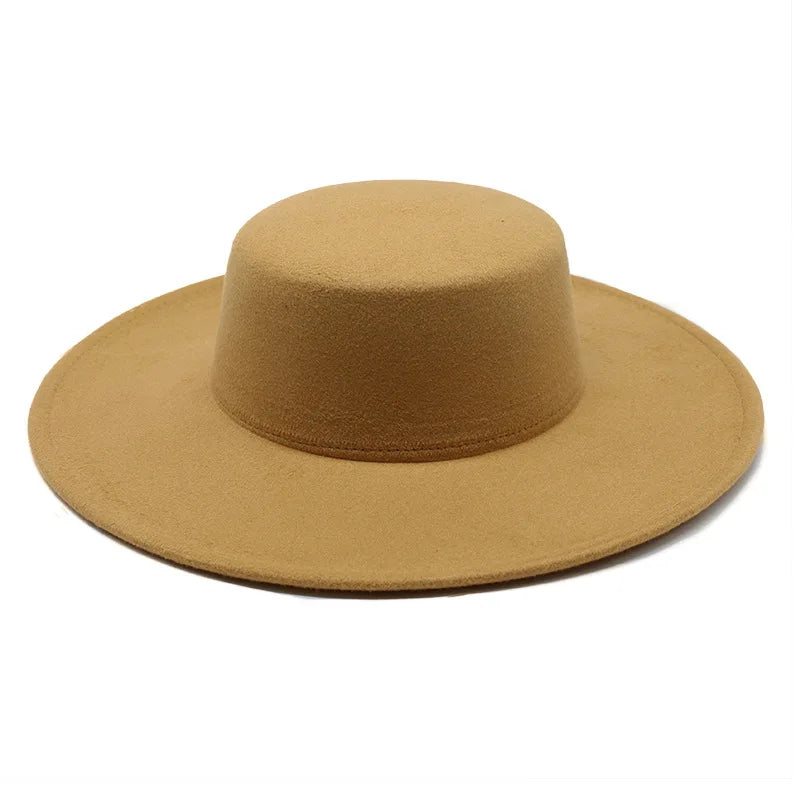 Ull Fedora Filthatt med Bred Brem