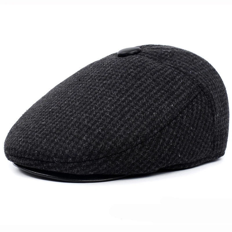 Ull Klassisk Flatcap med Øreflapper