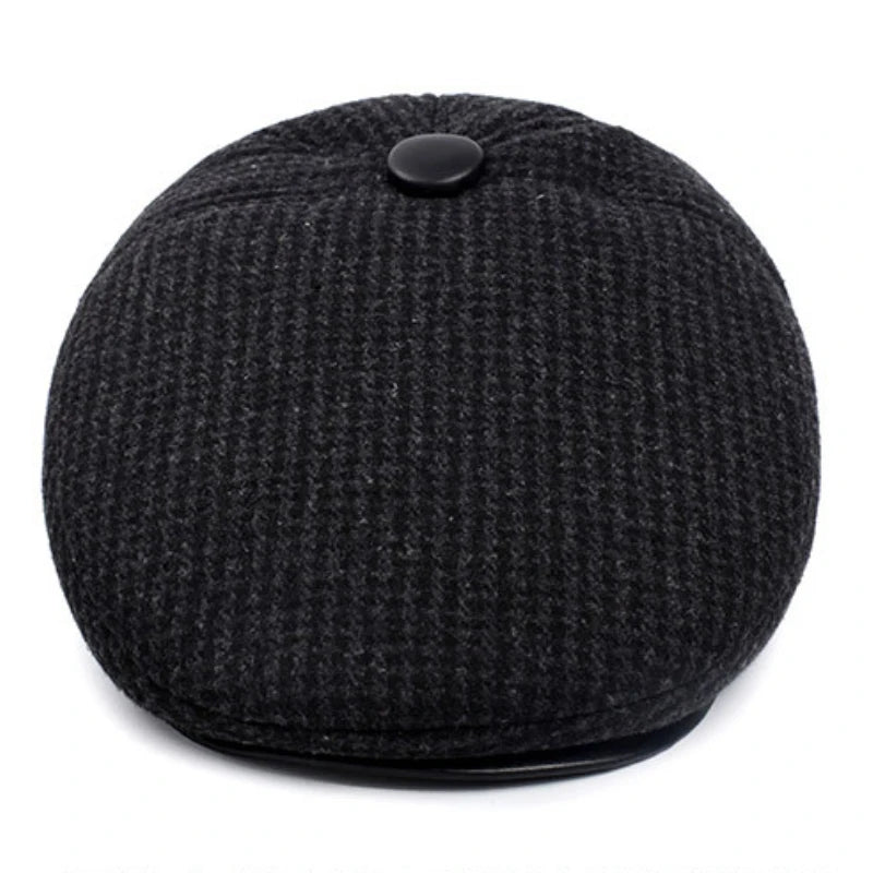 Ull Klassisk Flatcap med Øreflapper