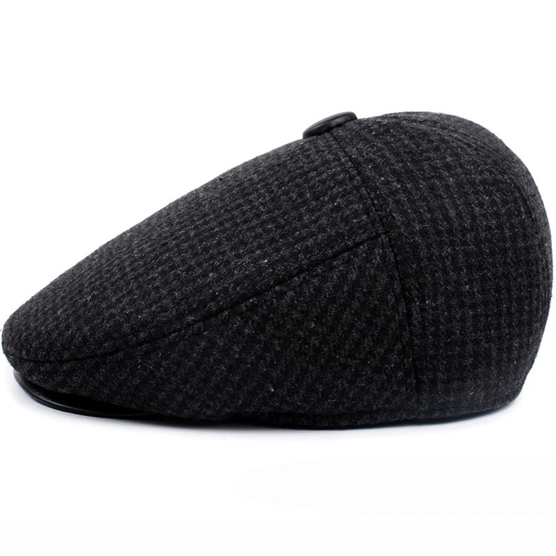 Ull Klassisk Flatcap med Øreflapper