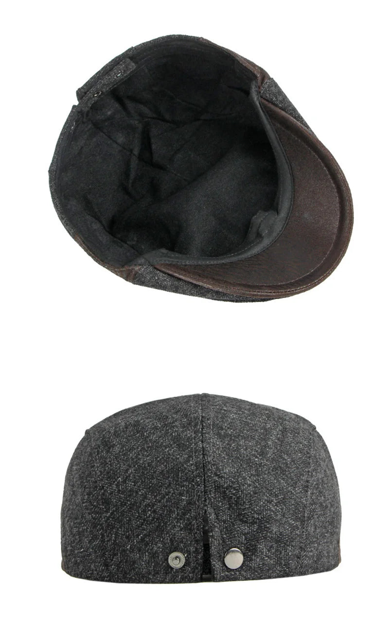 Fiskebeinsmønstret Newsboy Flatcap