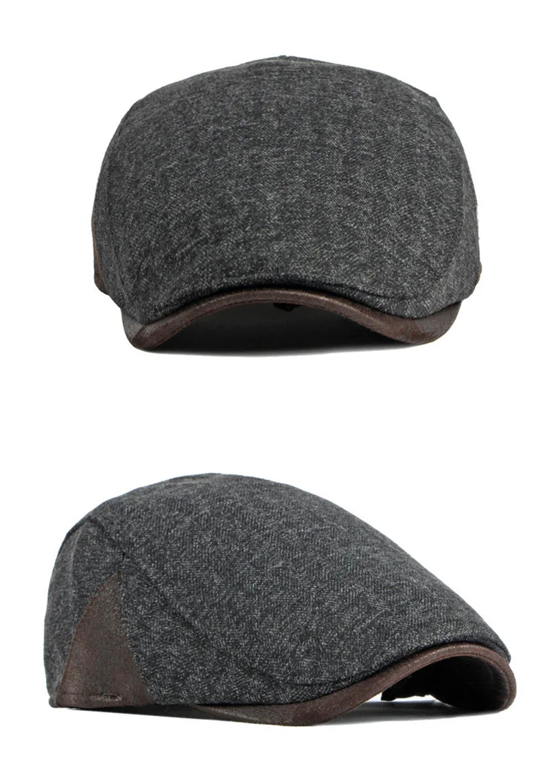 Fiskebeinsmønstret Newsboy Flatcap