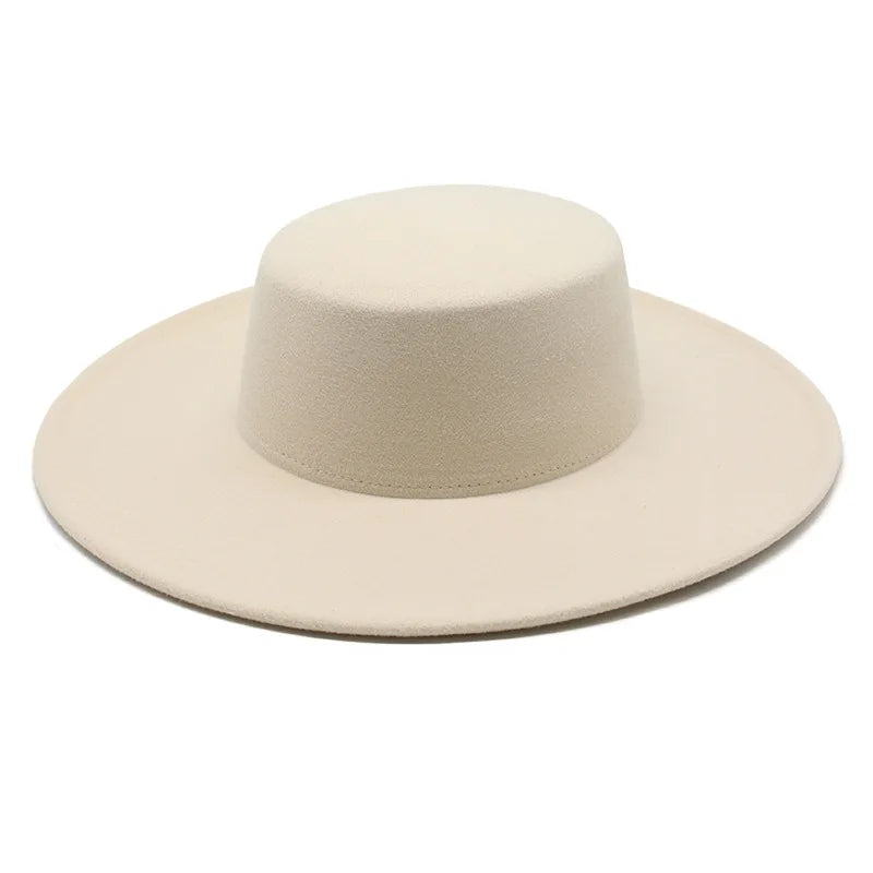 Ull Fedora Filthatt med Bred Brem