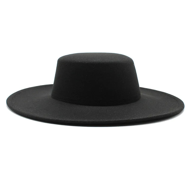 Ull Fedora Filthatt med Bred Brem