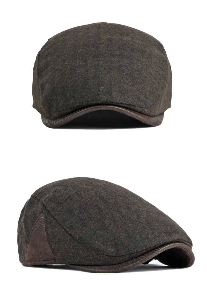 Fiskebeinsmønstret Newsboy Flatcap