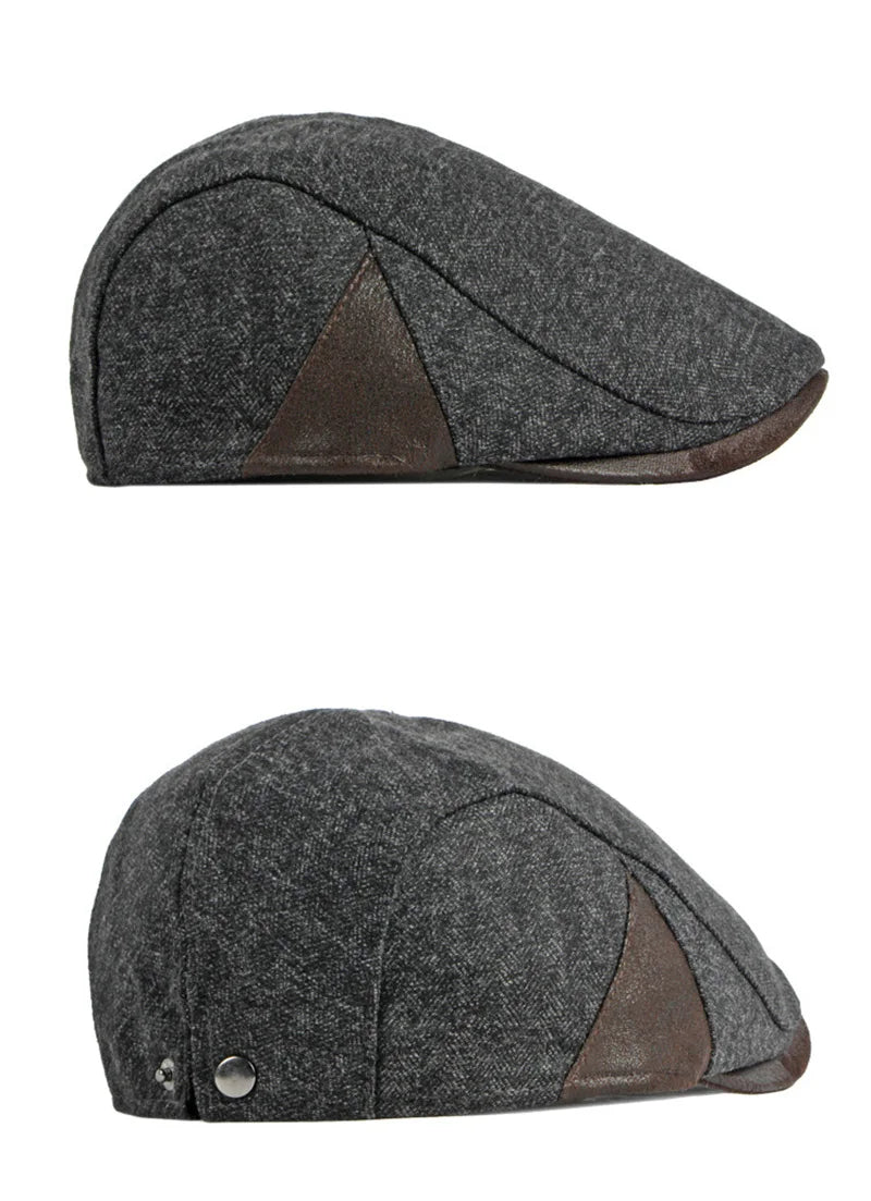 Fiskebeinsmønstret Newsboy Flatcap
