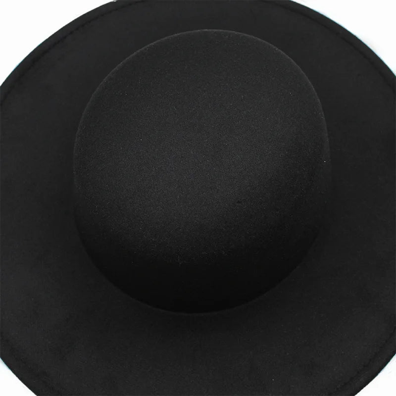 Ull Fedora Filthatt med Bred Brem