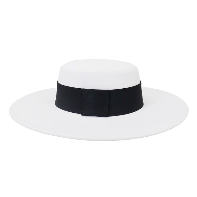 Ull Fedora Filthatt med Bred Brem