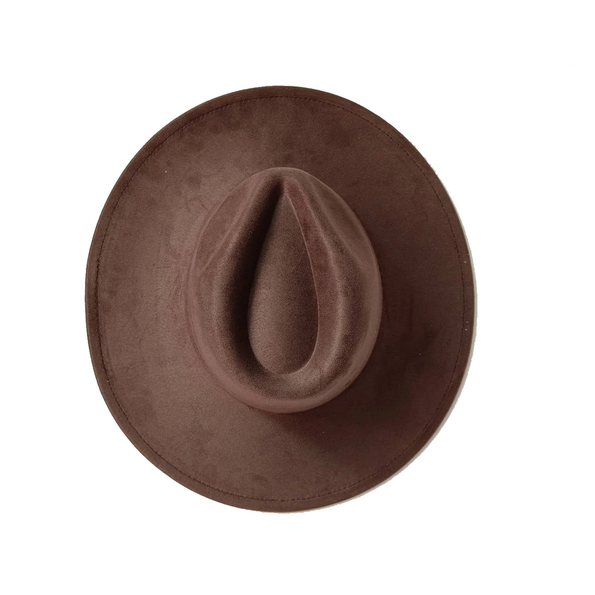 Semsket Fedora Filthatt med Bred Brem