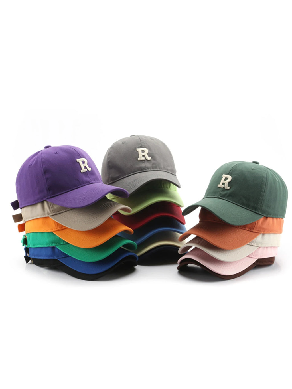 "R" Brodert Bomullscaps