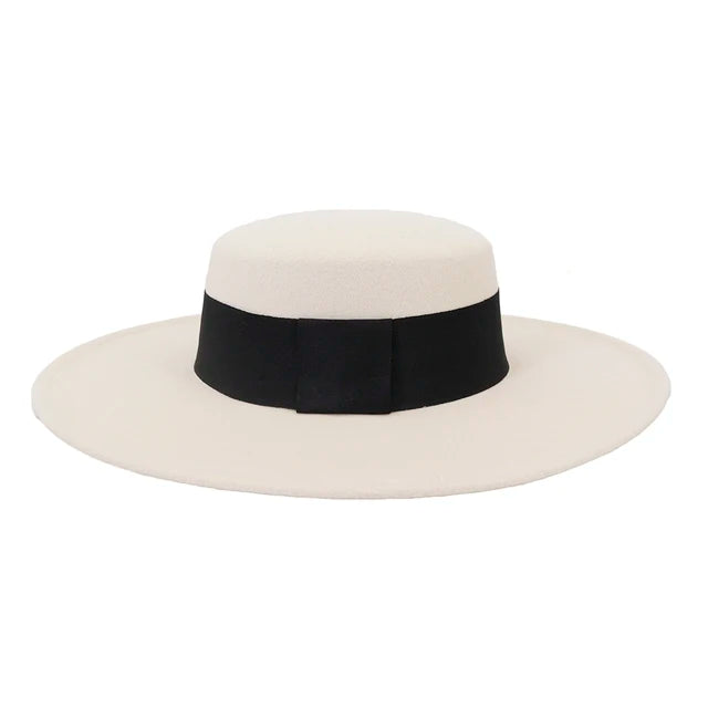 Ull Fedora Filthatt med Bred Brem