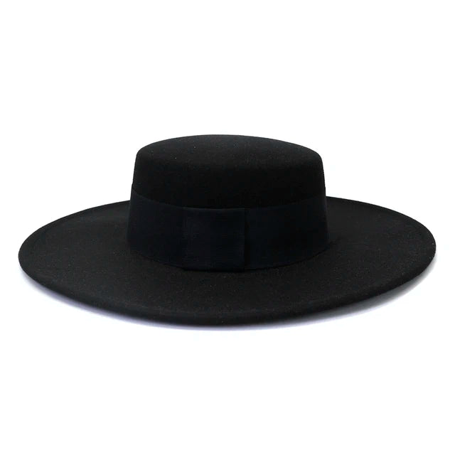 Ull Fedora Filthatt med Bred Brem