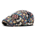 Mønstret Newsboy Flatcap