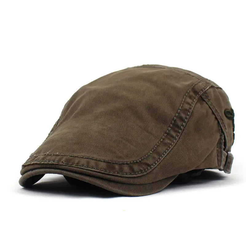 Brodert Bomull Newsboy Flatcap