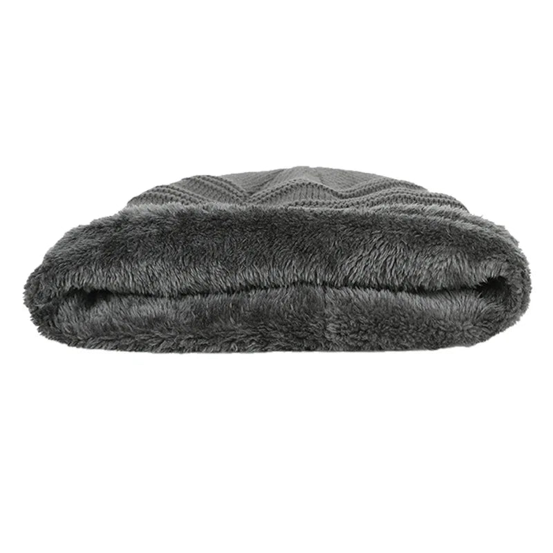 Pelsfôret Elastisk Vinterbeanie