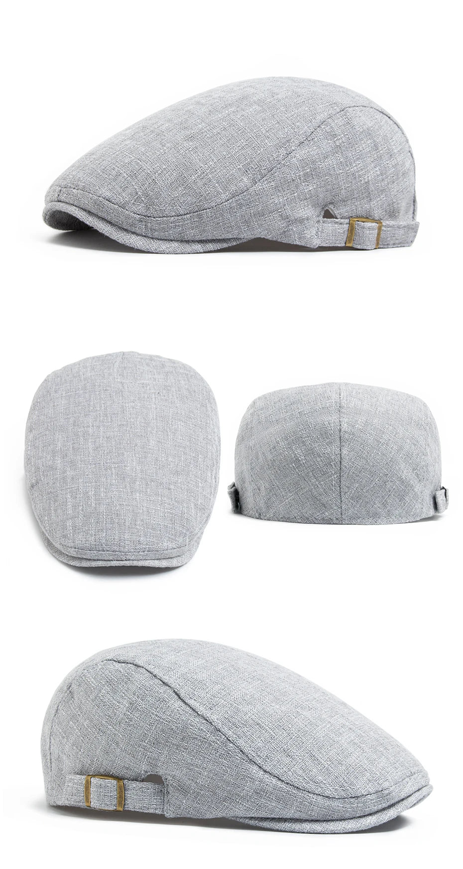 Klassisk Flatcap med Knappedetalj