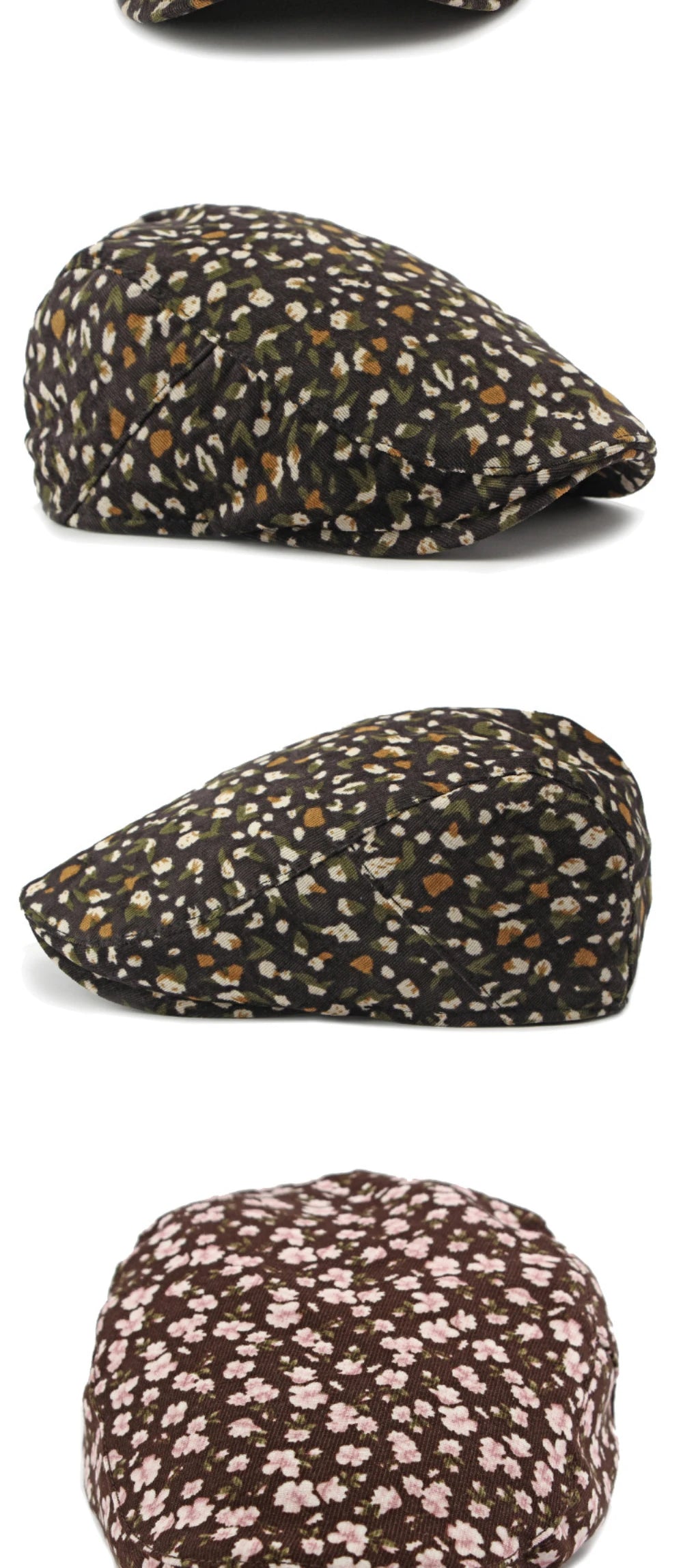 Blomstermønstret Klassisk Flatcap