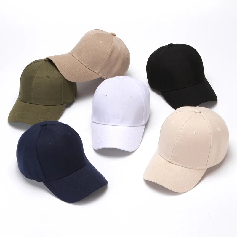 Klassisk Ensfarget Baseballcaps