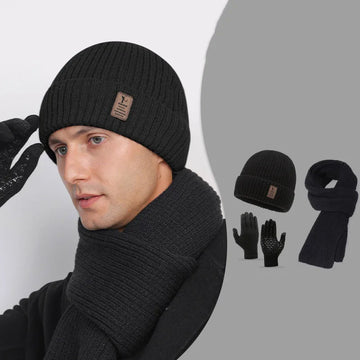 Lue og skjerf til herre