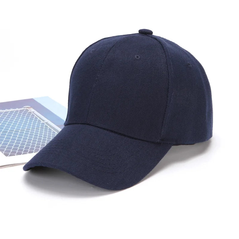 Klassisk Ensfarget Baseballcaps
