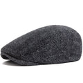 Fiskebeinsmønstret Newsboy Flatcap med Knappedetalj