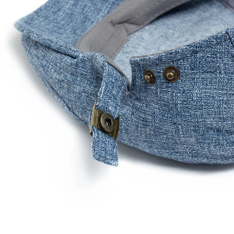 Klassisk Flatcap med Knappedetalj