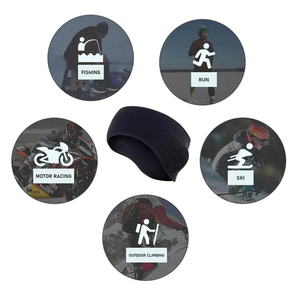 Fleece Sports-Pannebånd med Øreflapper