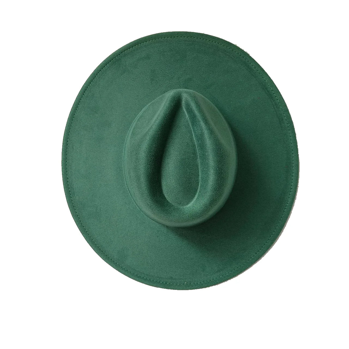 Semsket Fedora Filthatt med Bred Brem