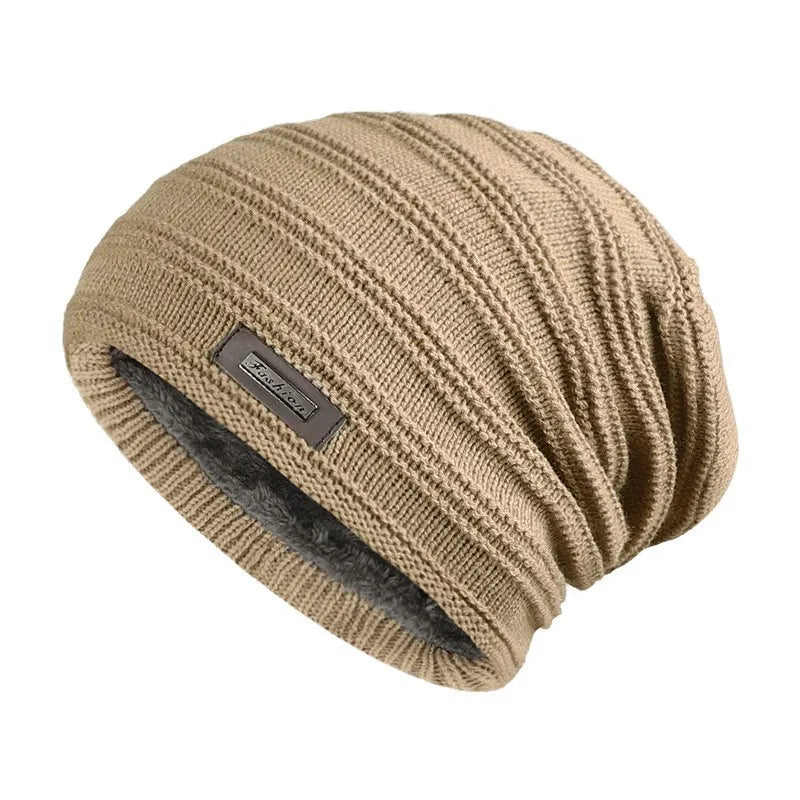 Pelsfôret Elastisk Vinterbeanie