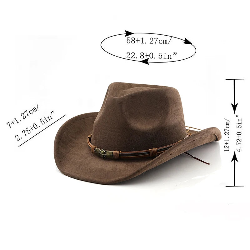 Semsket Cowboy-hatt