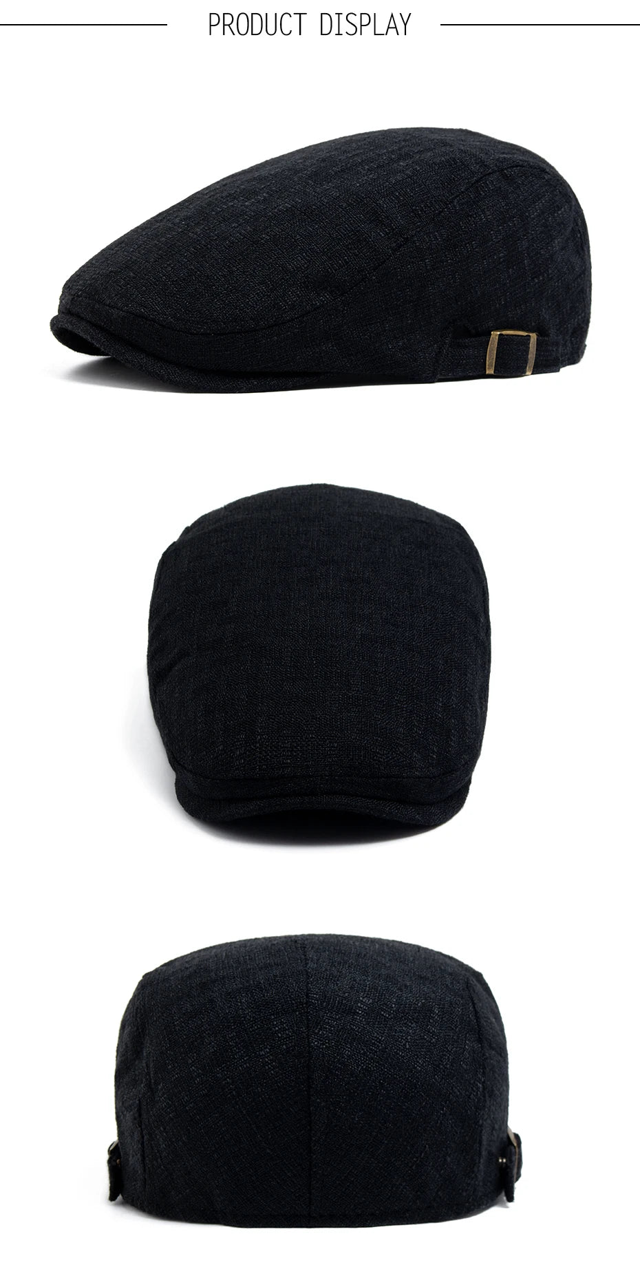 Klassisk Flatcap med Knappedetalj