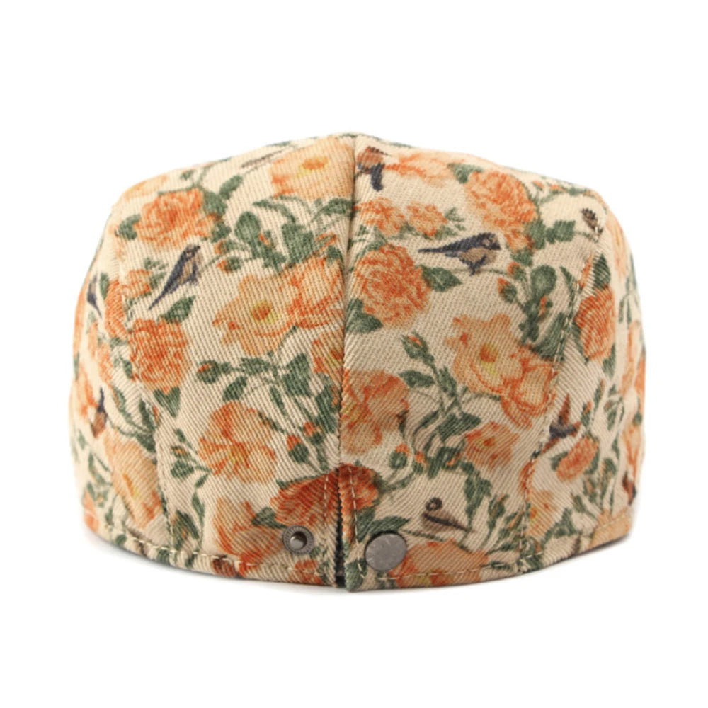 Blomstermønstret Klassisk Flatcap