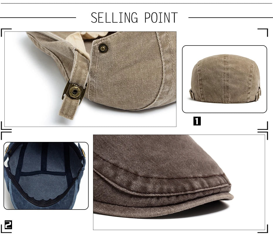 Bomull Newsboy Flatcap