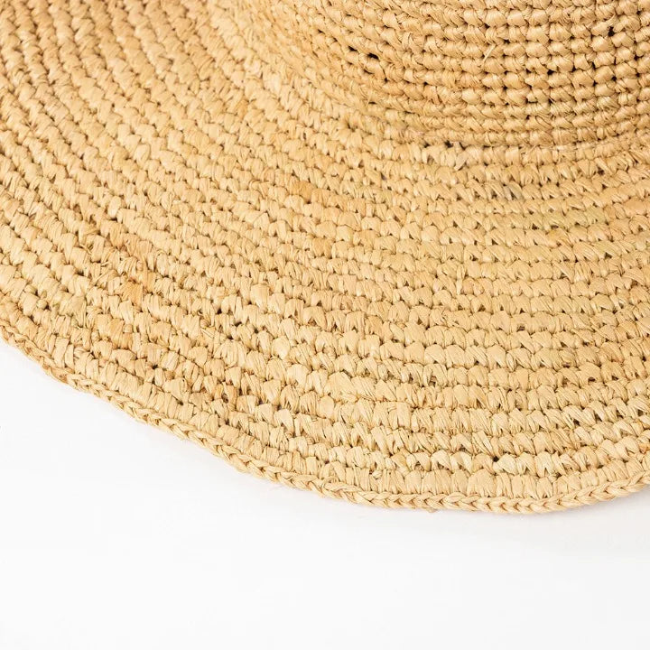 Raffia Cowboy-hatt med Bred Brem