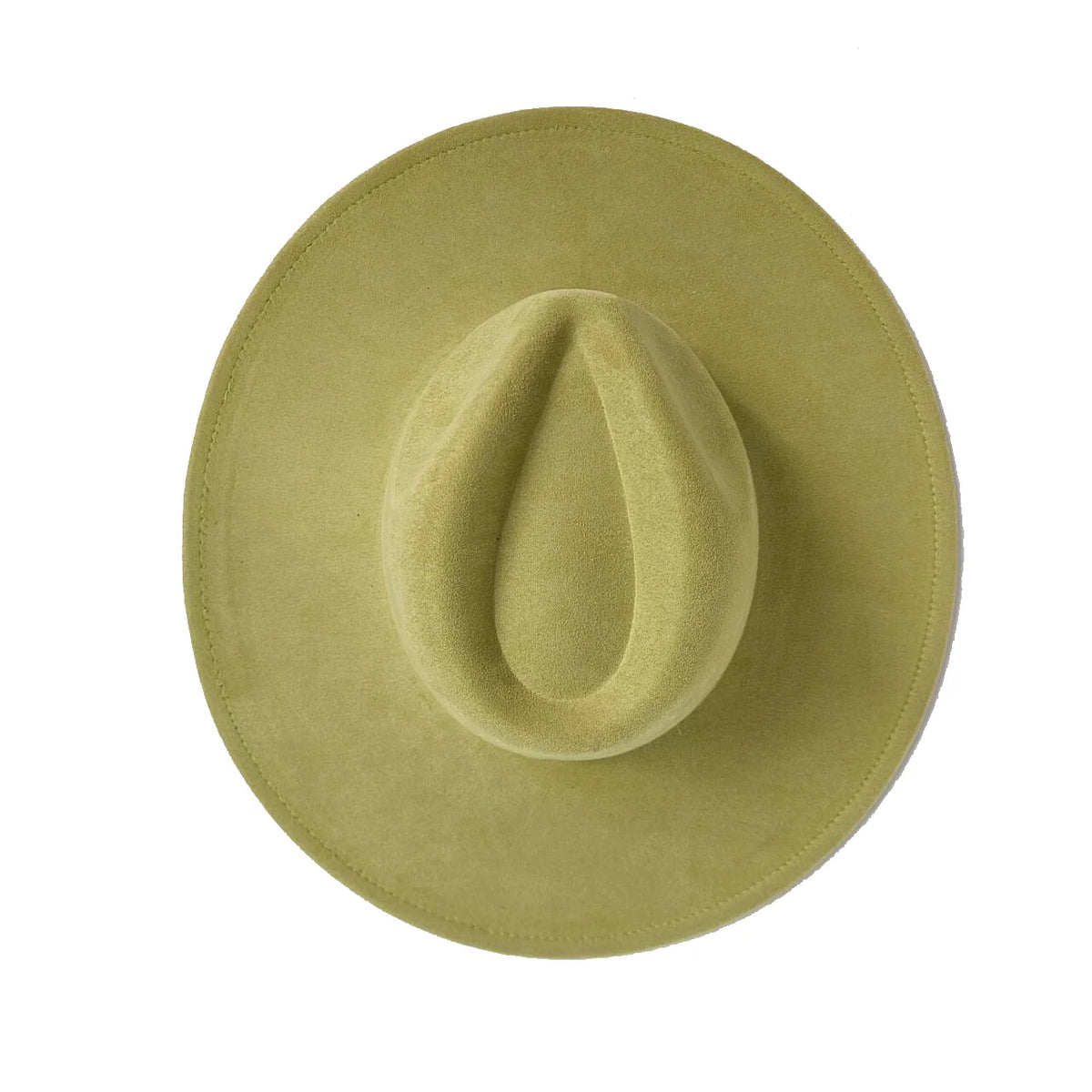 Semsket Fedora Filthatt med Bred Brem