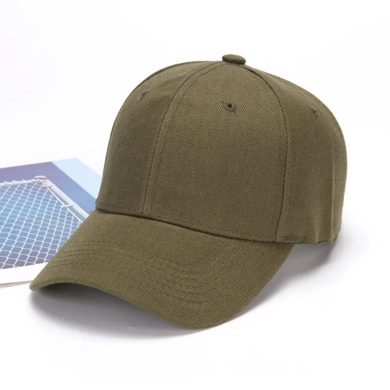 Klassisk Ensfarget Baseballcaps