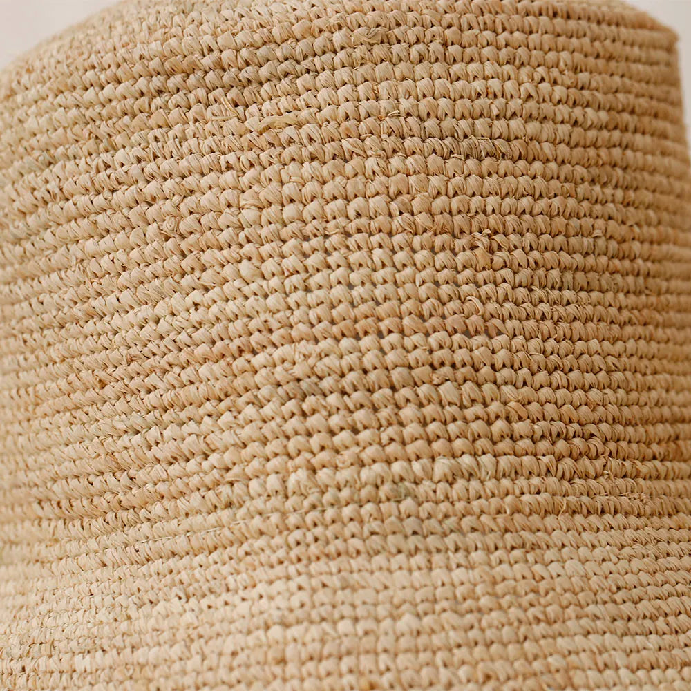 Raffia Panama Stråhatt med Sløyfe