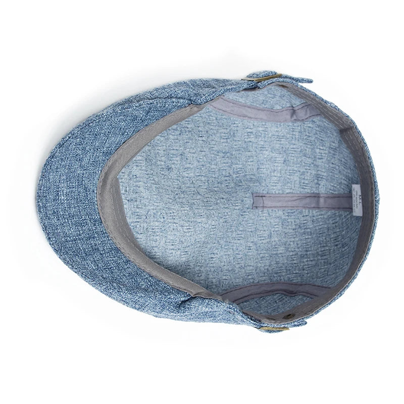 Klassisk Flatcap med Knappedetalj