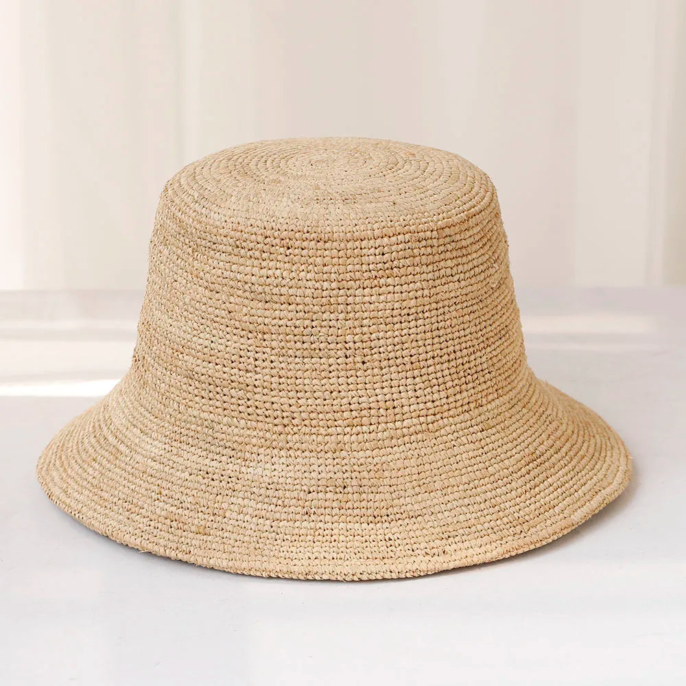 Raffia Panama Stråhatt med Sløyfe