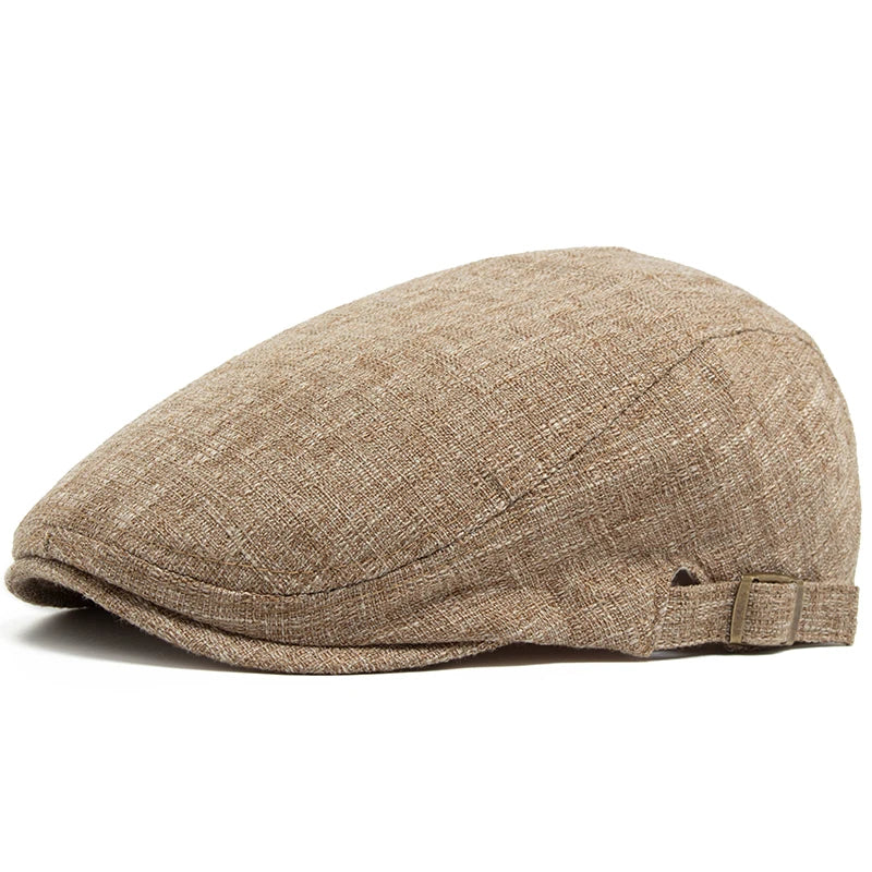 Klassisk Flatcap med Knappedetalj