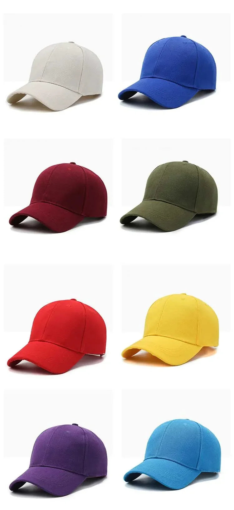 Klassisk Ensfarget Caps