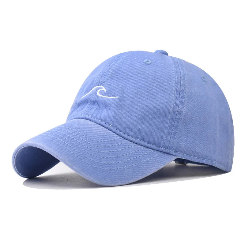 Bølgemotiv Brodert Caps