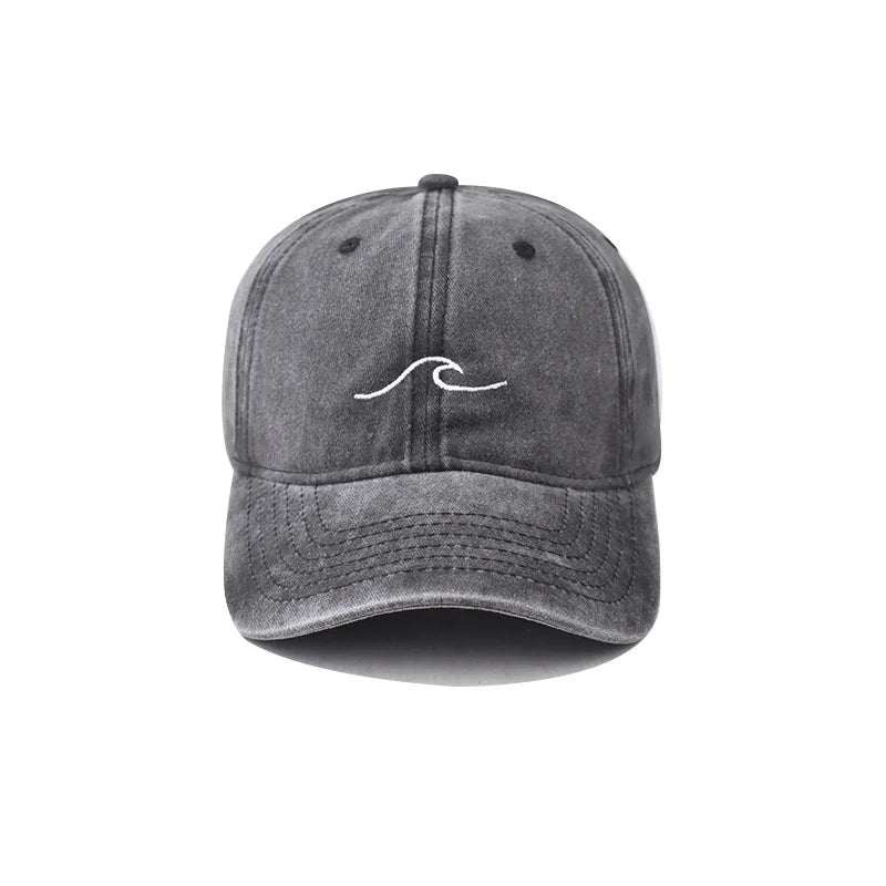 Bølgemotiv Brodert Caps