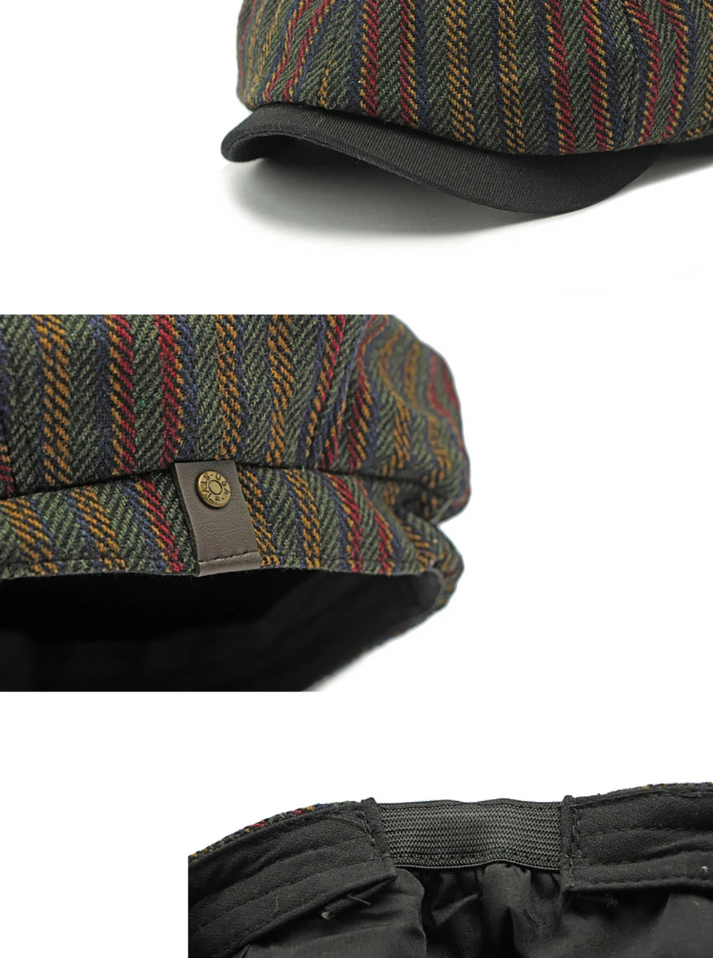 Stripete Newsboy Flatcap