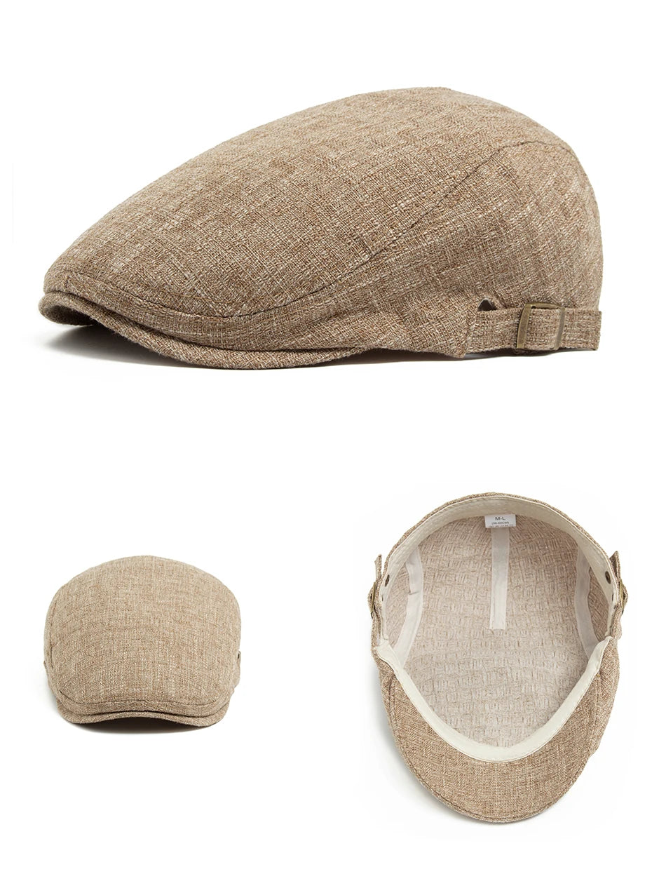 Klassisk Flatcap med Knappedetalj