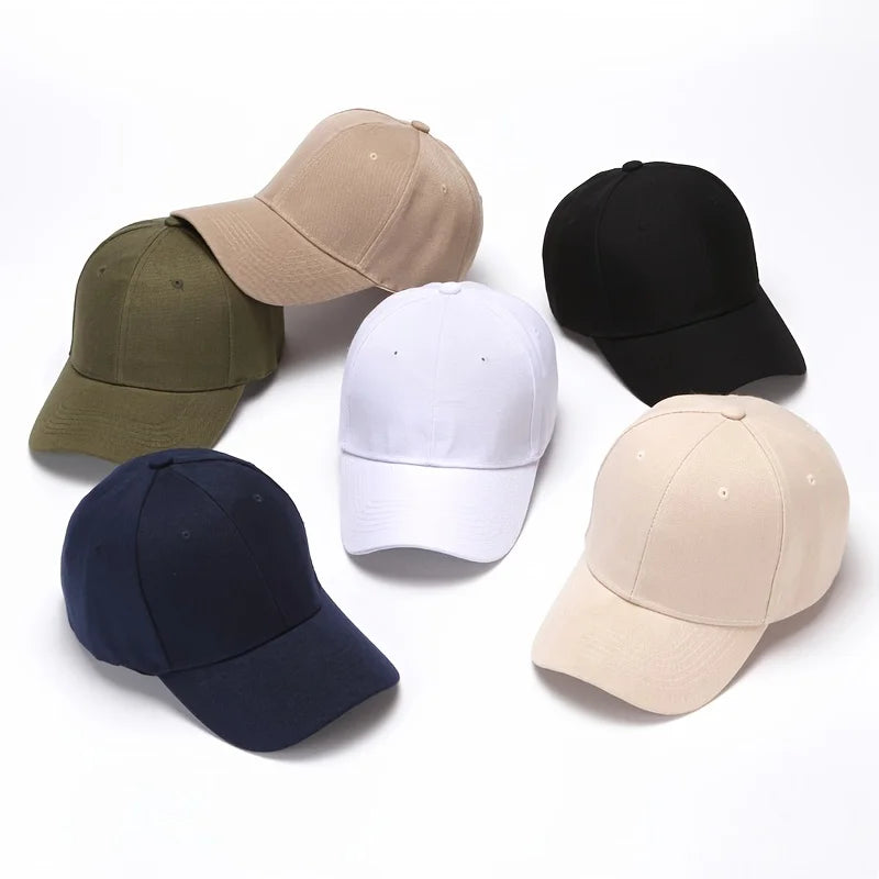 Klassisk Ensfarget Baseballcaps