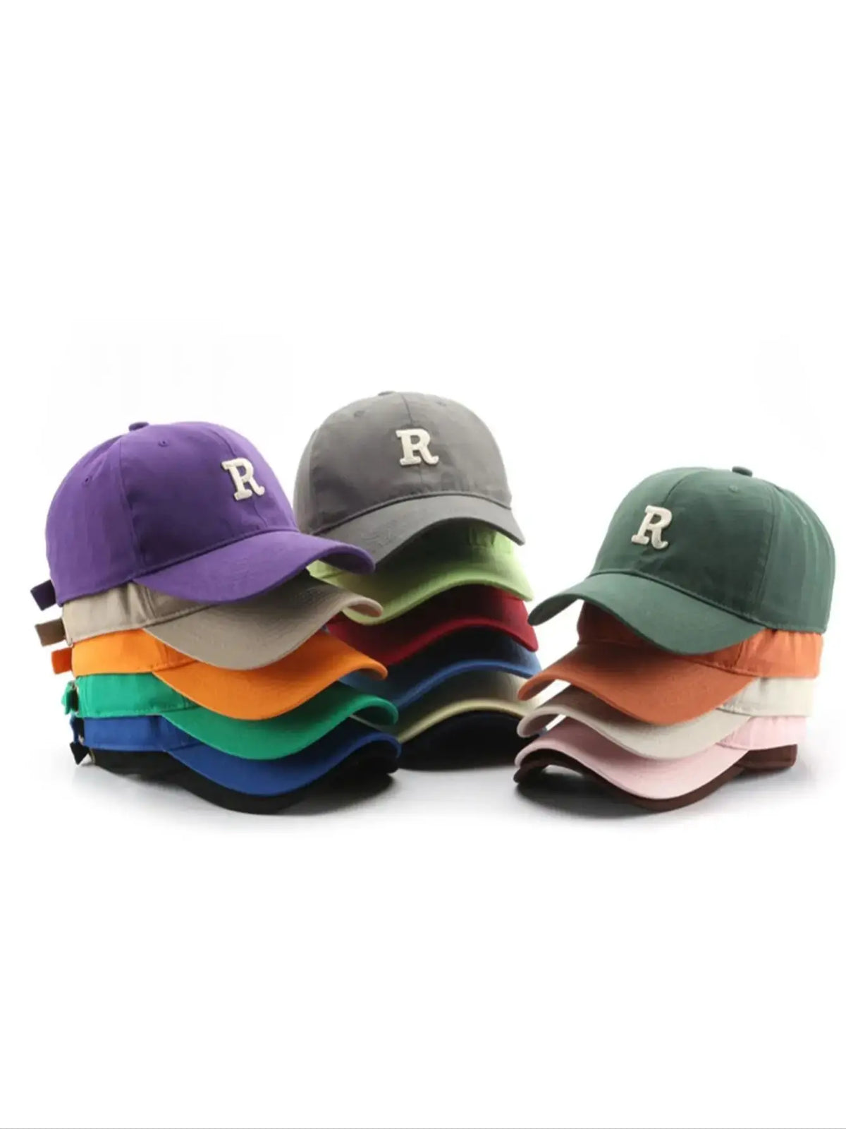 "R" Brodert Bomullscaps